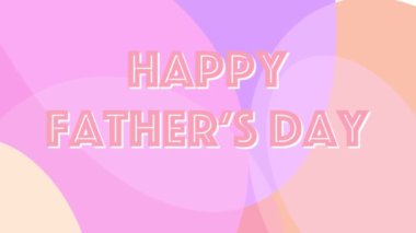 hareketli renkli arka plan üzerine Mutlu Babalar Günü mesajı 