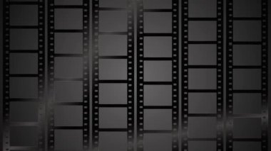 Siyah arkaplanda animasyon film şeritleri
