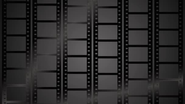 Geanimeerde Filmstrips Zwarte Achtergrond — Stockvideo