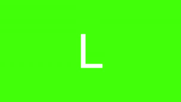 Animowane Litery Cyfry Znaki Zielonym Ekranie Wideo — Wideo stockowe