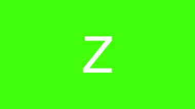 Yeşil ekran video üzerinde canlandırılmış harf, sayı ve karakterler