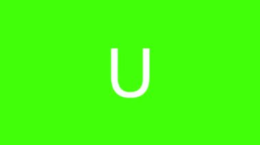 Yeşil ekran video üzerinde canlandırılmış harf, sayı ve karakterler