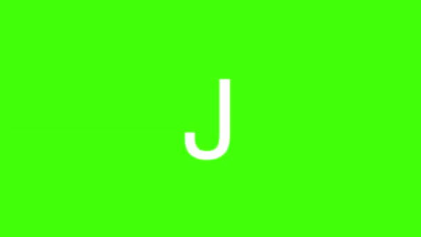 Letras Animadas Números Caracteres Vídeo Tela Verde — Vídeo de Stock