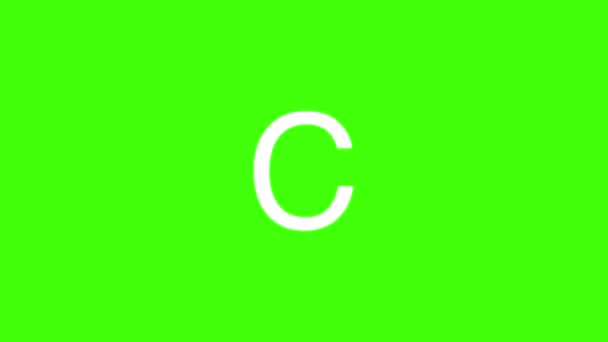 绿色屏幕视频中的动画字母 数字和字符 — 图库视频影像