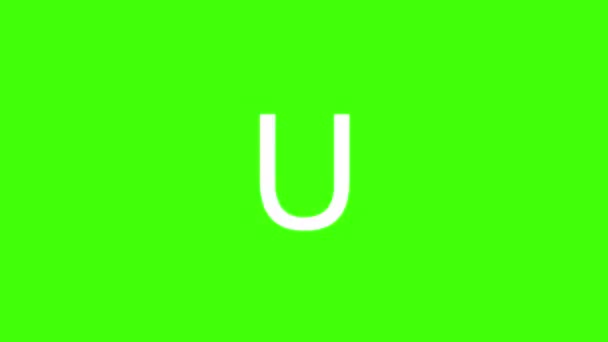 Анимированные Буквы Цифры Символы Видео Зеленым Экраном — стоковое видео