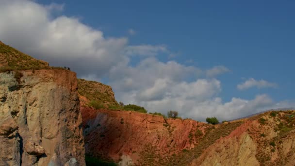 Upływ Czasu Wideo Ruchome Chmury Południu Hiszpanii Teren Jest Górzysty — Wideo stockowe