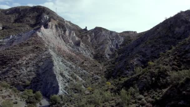 Luchtfoto Van Een Steil Gebied Het Zuiden Van Spanje Zijn — Stockvideo