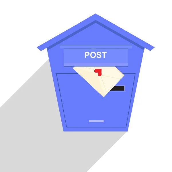 Liebesbrief Vektor Briefkasten Isoliert Auf Weißem Hintergrund Liebesbrief Briefkasten — Stockvektor