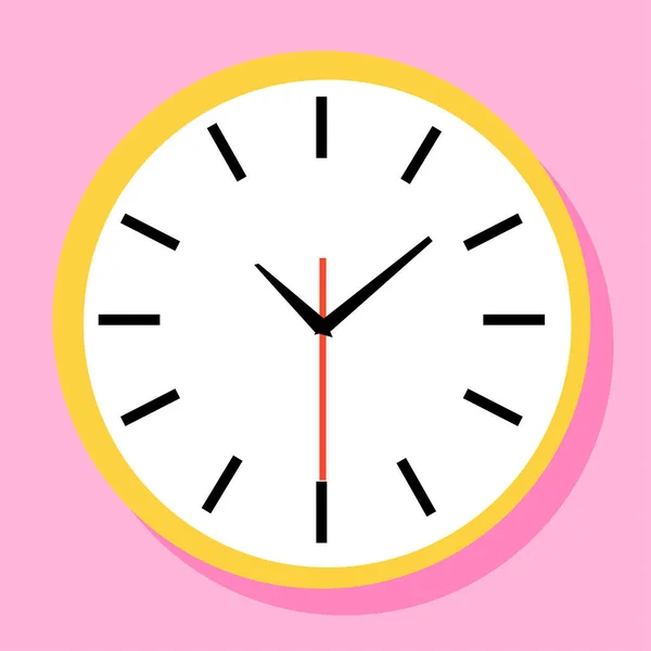 Uhr Symbol Flachen Stil Timer Auf Farbigem Hintergrund Vektordesign Element — Stockvektor
