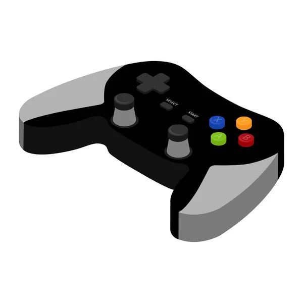Pcおよびコンソールアイソメビュー用の最新のワイヤレスゲームコントローラ — ストックベクタ