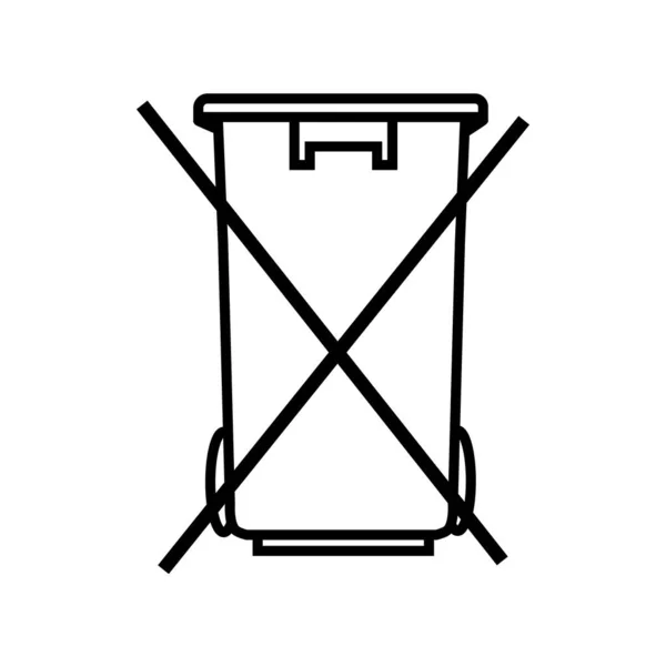 Non Gettare Spazzatura Imballaggio Simbolo Logo Icona Vettoriale — Vettoriale Stock