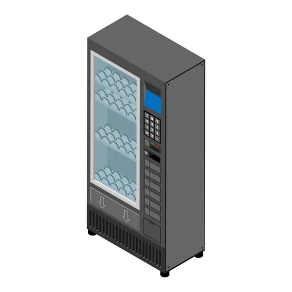 Máquina Venda Automática Vazia Para Lanches Refrigerantes Isolados Fundo Branco —  Vetores de Stock