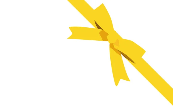 白色背景上的金黄色缎带 矢量黄弓 金弓和金丝带 — 图库矢量图片