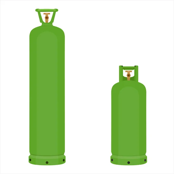 气缸罐 Lpg丙烷瓶图标容器 氧气筒储油罐 Icon Set — 图库照片