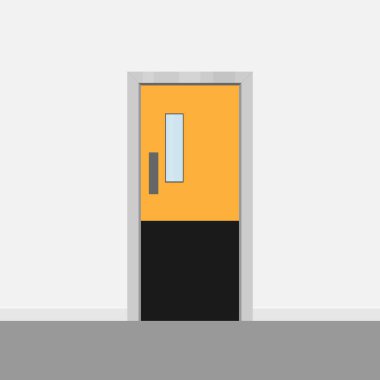 Labaratuar kapısı iç vektör çizimi