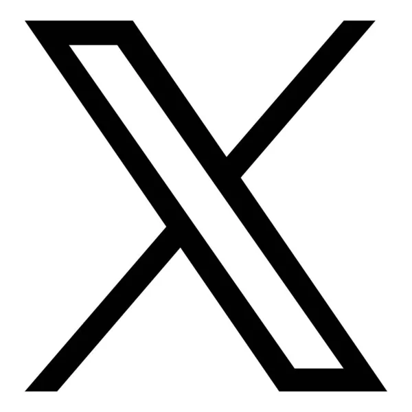 Riga Latvi July 2023 New Twitter Logo Twitter更名为X Twitter Logo — 图库矢量图片#