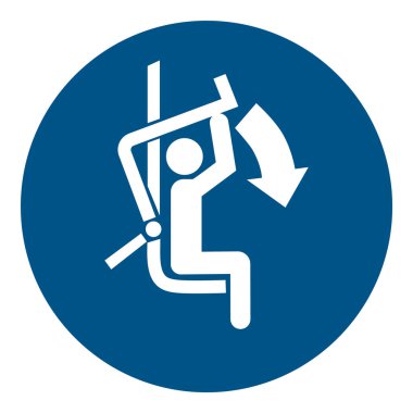 Beyaz arka planda izole edilmiş, kapalı güvenlik levhası. Vektör simgesi