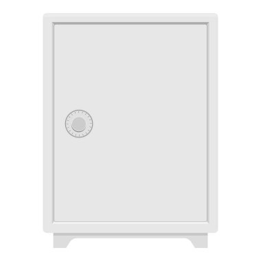 Metal kasa beyaz arka planda izole edilmiş. Vektör