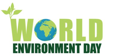 Yeşil filizli ve yapraklı Dünya gezegeni. Dünya Günü, Dünya Çevre Günü ve doğa koruma konsepti. Yeşil gezegen ve sürdürülebilirlik sembolü. Vektör illüstrasyonu.