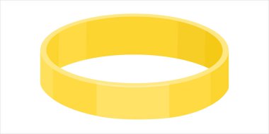 Altın yüzük beyaz arka planda izole edilmiş. Altın alyans. Basit zarif bir yüzük. Vektör illüstrasyonu