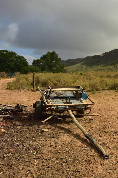 stock image An old and dilapidated donkey cart still in daily use in the Cederberg in the Western Cape of South Africa