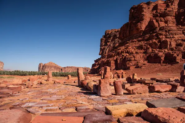 stock image Archeological reconstruction of the ancient town Dadan near Al Ula in Saudi Arabia