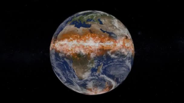 Pământul Foc Criză Terifiantă Mediului Climat Urgență — Videoclip de stoc