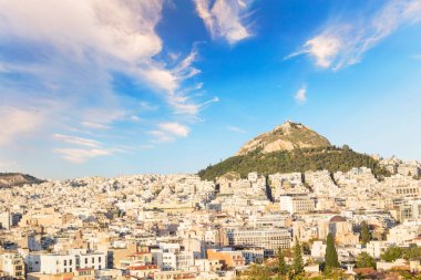 Yunanistan 'ın Atina kentindeki Lycabettus Tepesi' nin güzel manzarası