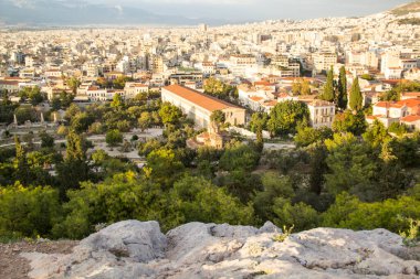 Yunanistan 'ın Atina kentindeki Lycabettus Tepesi' nin güzel manzarası