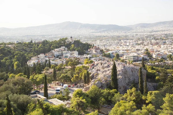 Bela Vista Monte Areopagus Atenas Grécia — Fotografia de Stock