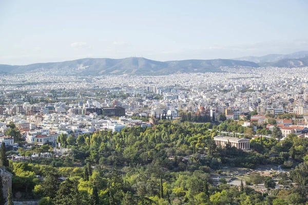Hermosa Vista Colina Lycabettus Atenas Grecia — Foto de Stock