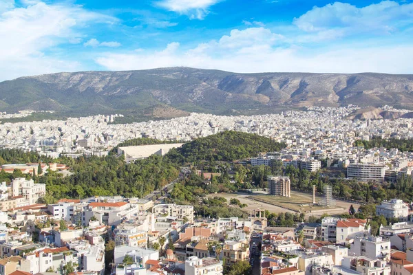 Όμορφη Θέα Στο Λόφο Του Λυκαβηττού Στην Αθήνα — Φωτογραφία Αρχείου