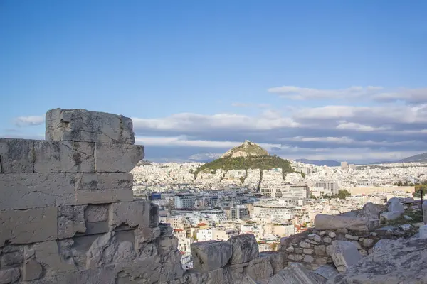 stock image Beautiful view of the Lycabettus Hill in Athens, Greece