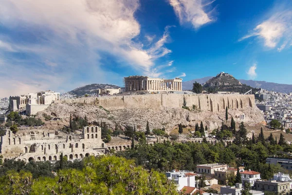 Schöne Aussicht Auf Die Akropolis Athen Griechenland — Stockfoto