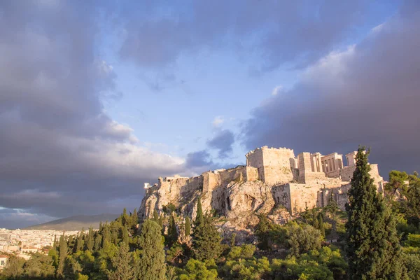 Hermosa Vista Acrópolis Erechtheion Atenas Grecia — Foto de Stock
