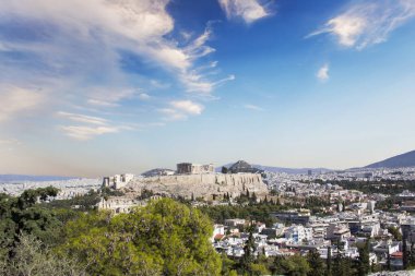 Yunanistan 'ın Atina kentindeki Akropolis ve Echtheion manzarası çok güzel