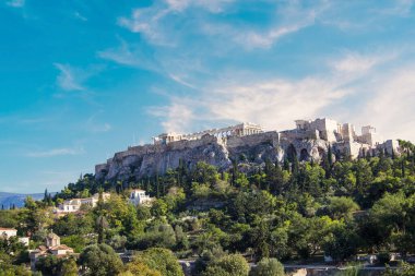 Yunanistan 'ın Atina kentindeki Akropolis ve Echtheion manzarası çok güzel