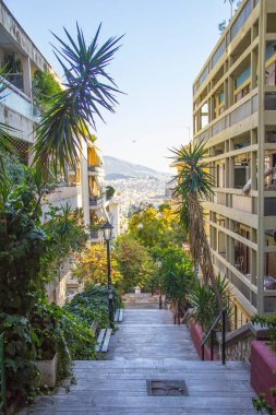 Atina 'nın güzel manzarası, Yunanistan