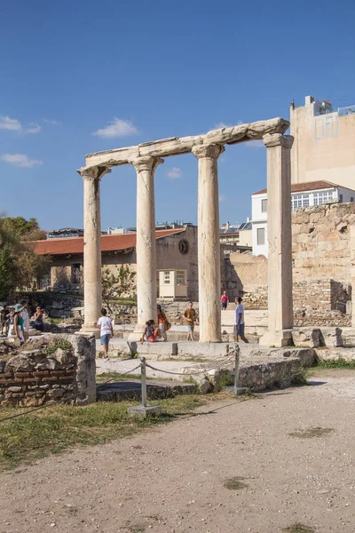 Athena Archegetis Está Situada Oeste Del Ágora Romano Atenas Grecia — Foto de Stock