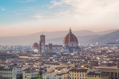 Santa Maria del Fiore ve Giotto's Belltower Floransa, İtalya güzel görünümü