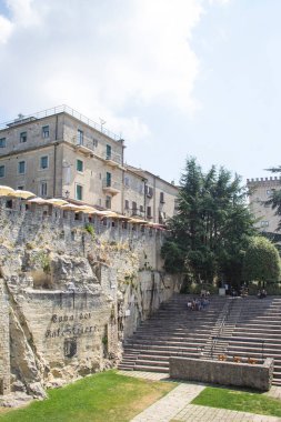 San Marino Cumhuriyeti 'nin güzel bir manzarası.