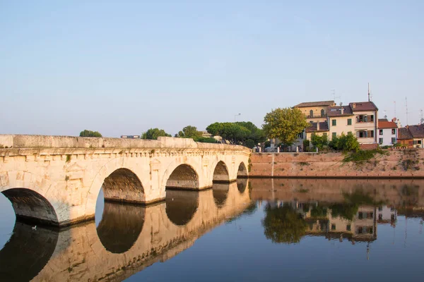 Stock image Beautiful view of the Tiberius Bridge in Rimini, Italy