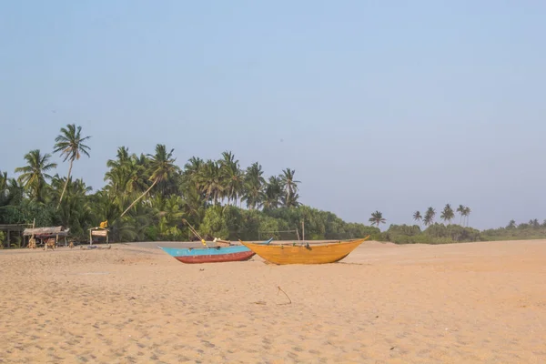 Güneşli Bir Günde Güzel Manzara Sri Lanka Tropikal Plaj — Stok fotoğraf