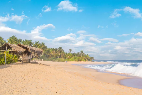 Hermosa Vista Playa Tropical Sri Lanka Día Soleado — Foto de Stock