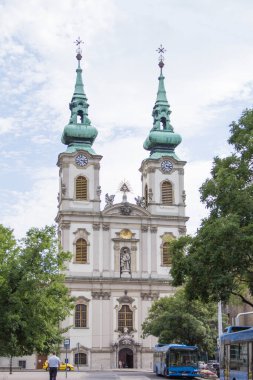 Macaristan, Budapeşte 'deki St. Anne Kilisesi' nin güzel manzarası