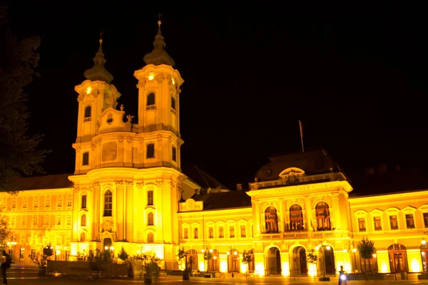 stock image Beautiful view of the Minorit church and the panorama of the city of Eger, Hungary