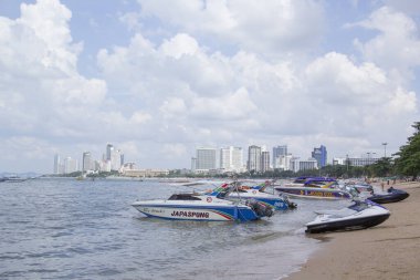 Pattaya, Tayland 'daki gezinti güvertesinin güzel manzarası