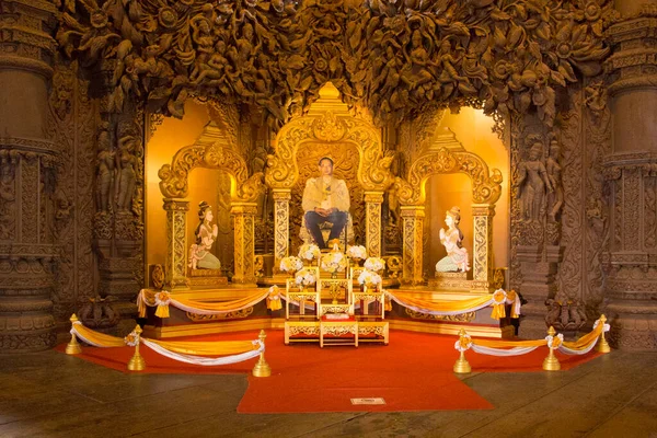 Beautiful View Buddhist Sculpture Temple Truth Pattaya Thailand — Stock Photo, Image