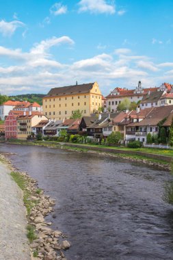 Güzel manzara, tarihi merkezi, Cesky Krumlov, Çek Cumhuriyeti