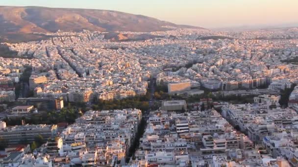 Schöne Aussicht Auf Die Landschaft Von Athen Griechenland — Stockvideo